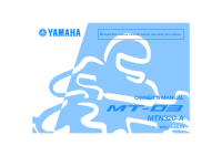 Yamaha MT-03 - Owners manual 2016 
